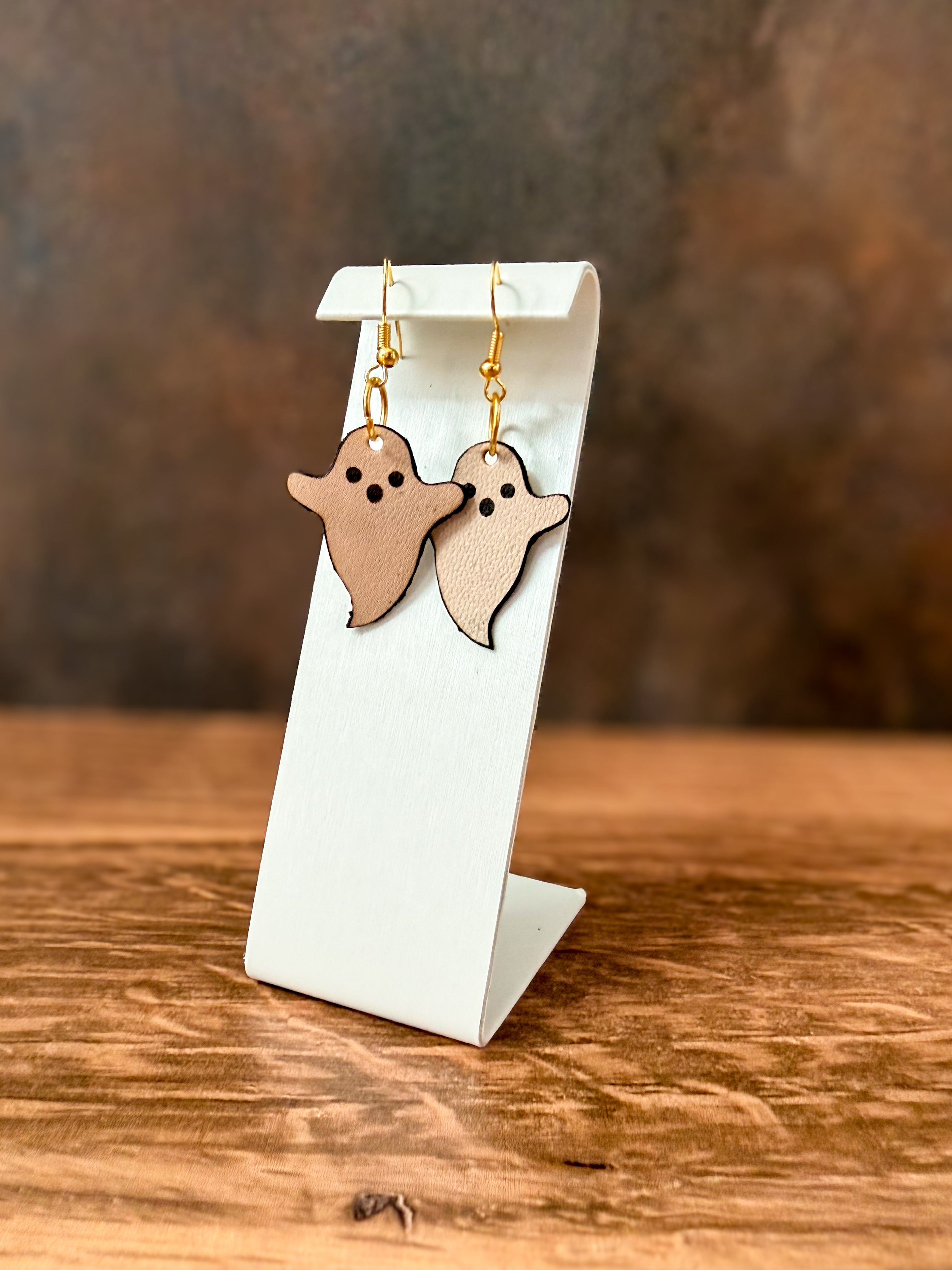 Leather Spooky Halloween Themed Earrings