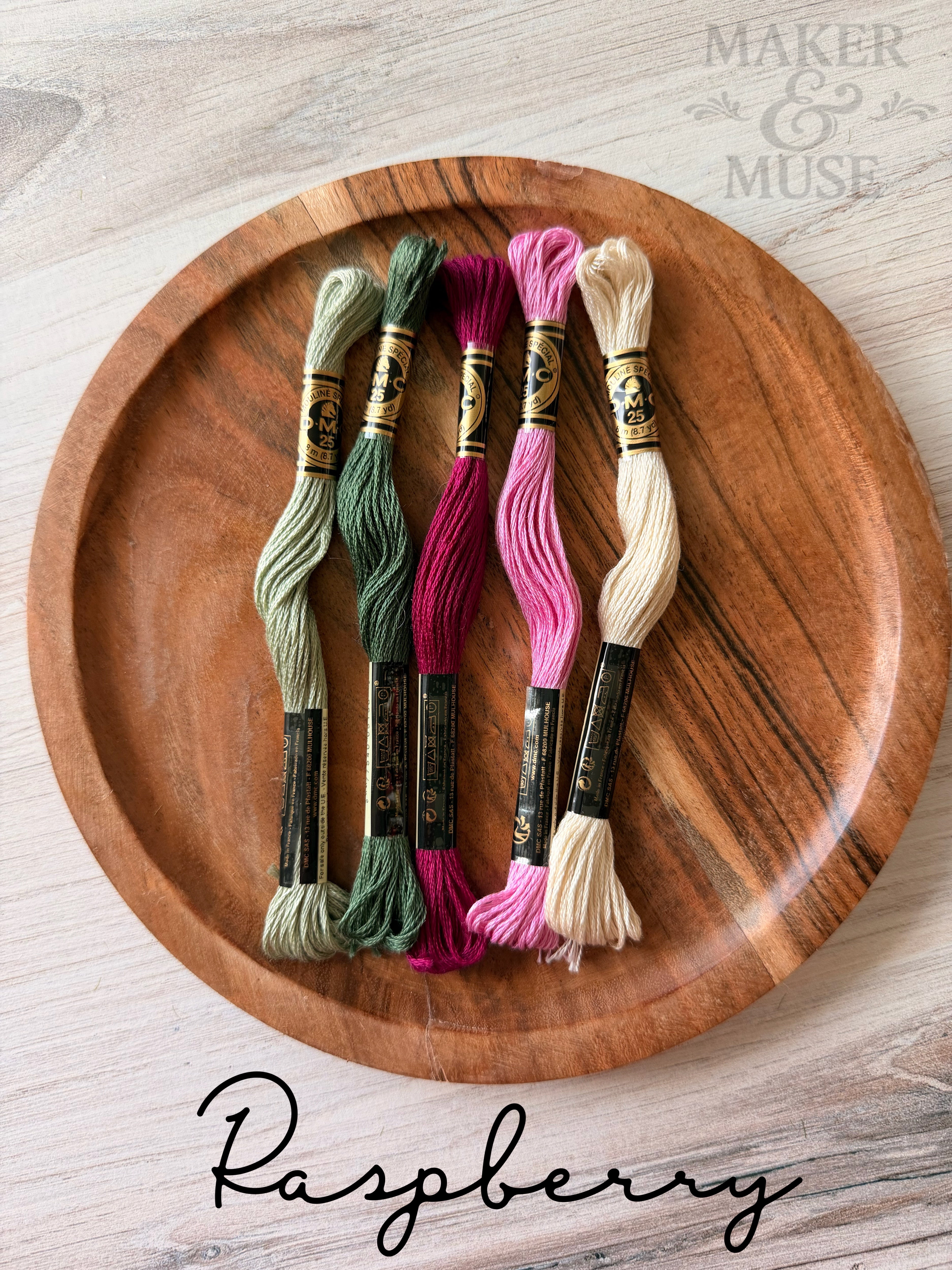 Leather and Embroidered Initial Ornaments