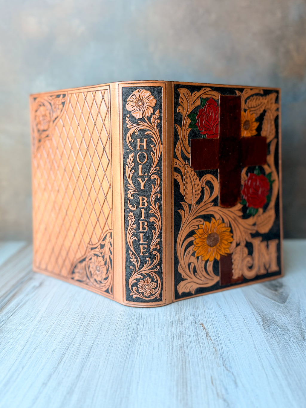 Sunflower & Rose Initial Bible