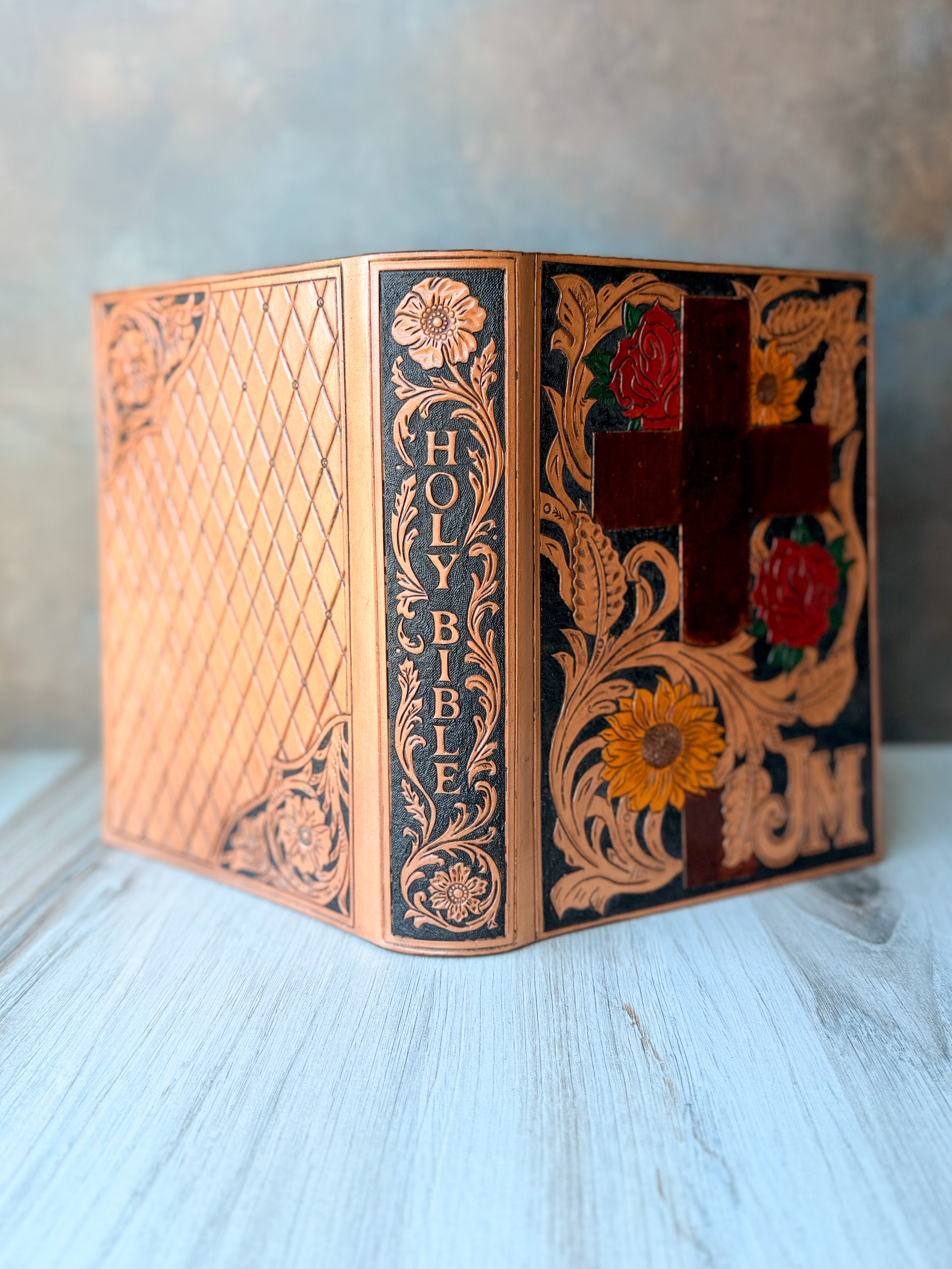Sunflower & Rose Initial Bible
