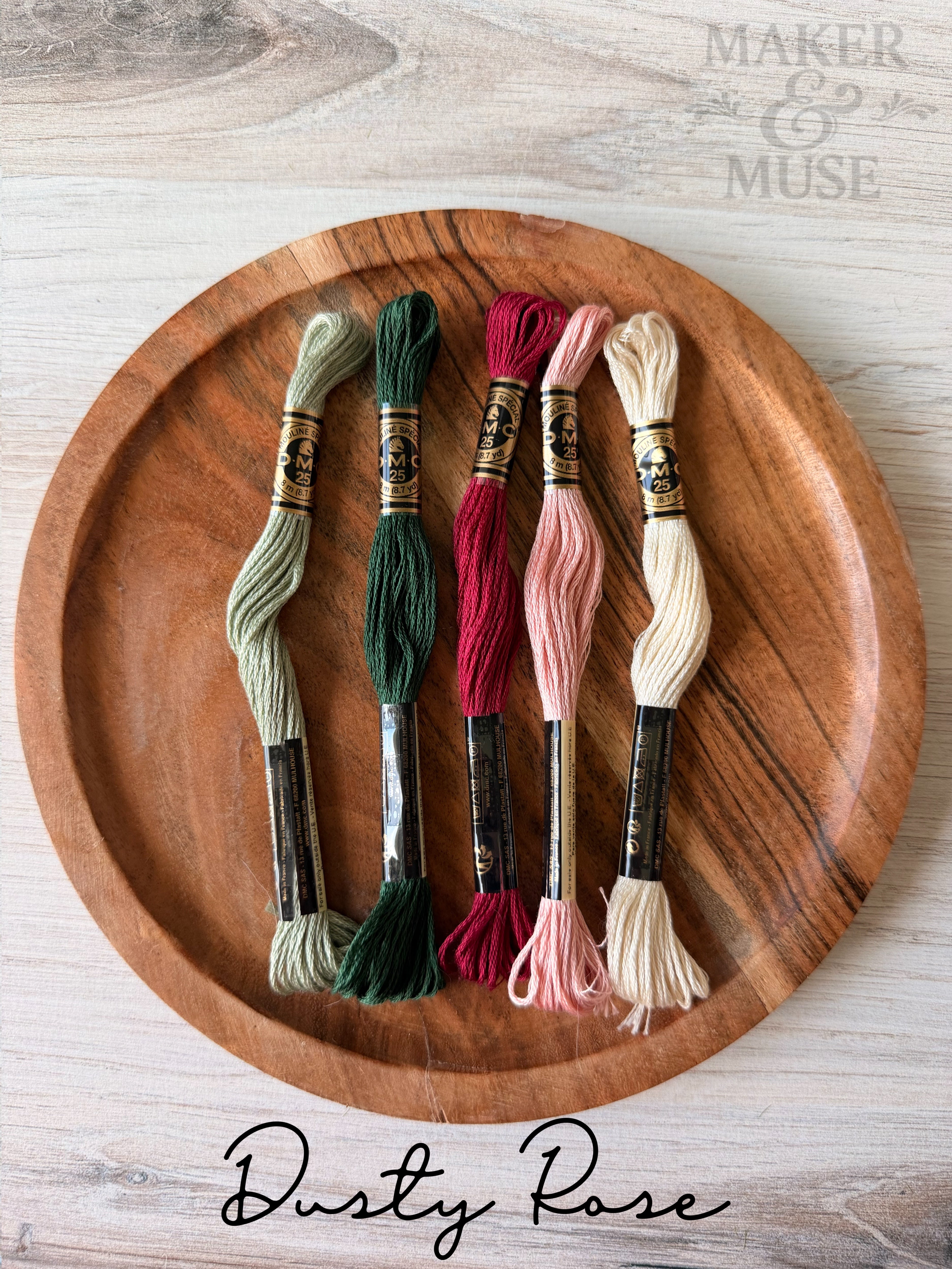 Leather and Embroidered Initial Ornaments