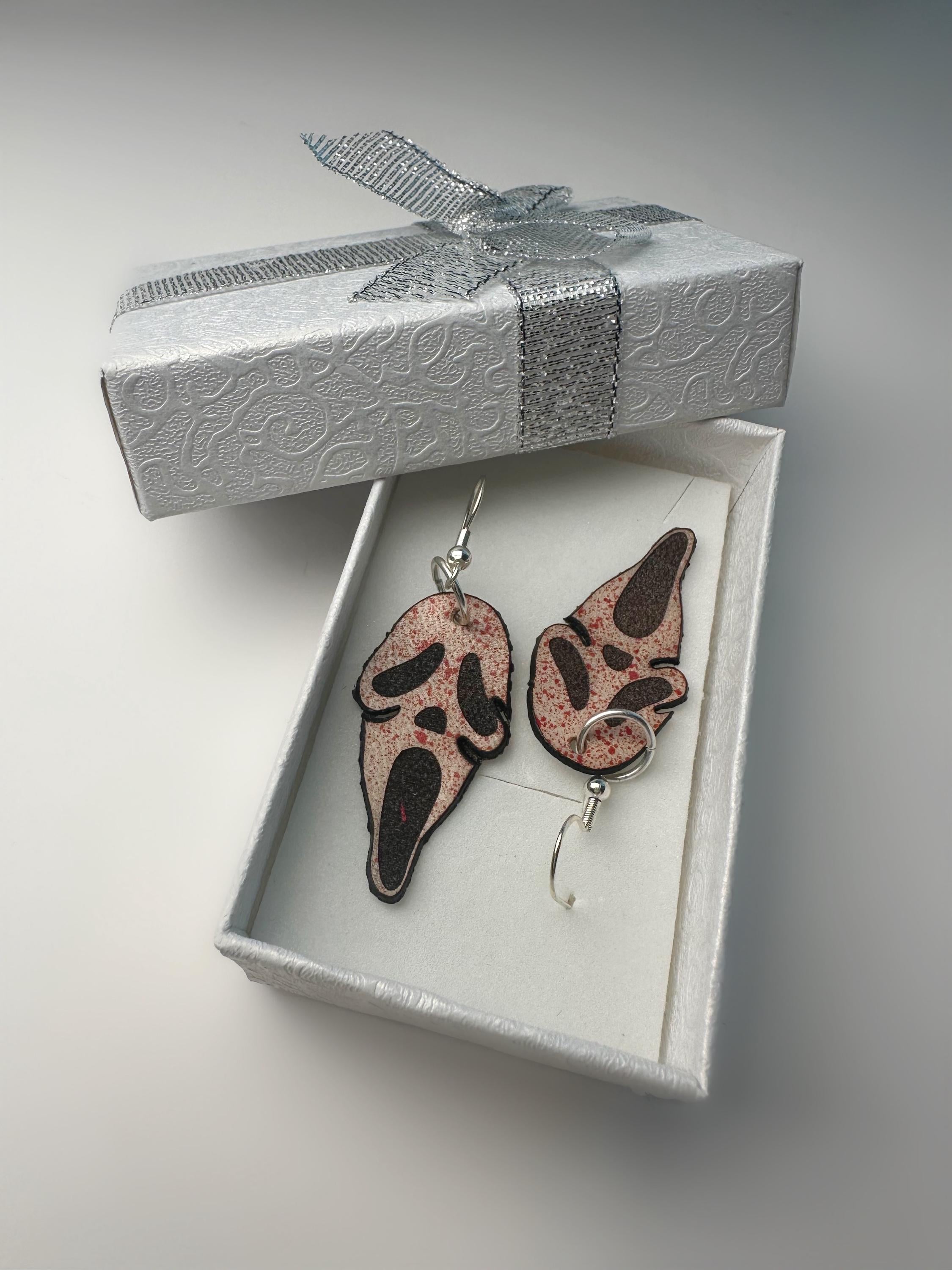 Leather Spooky Halloween Themed Earrings