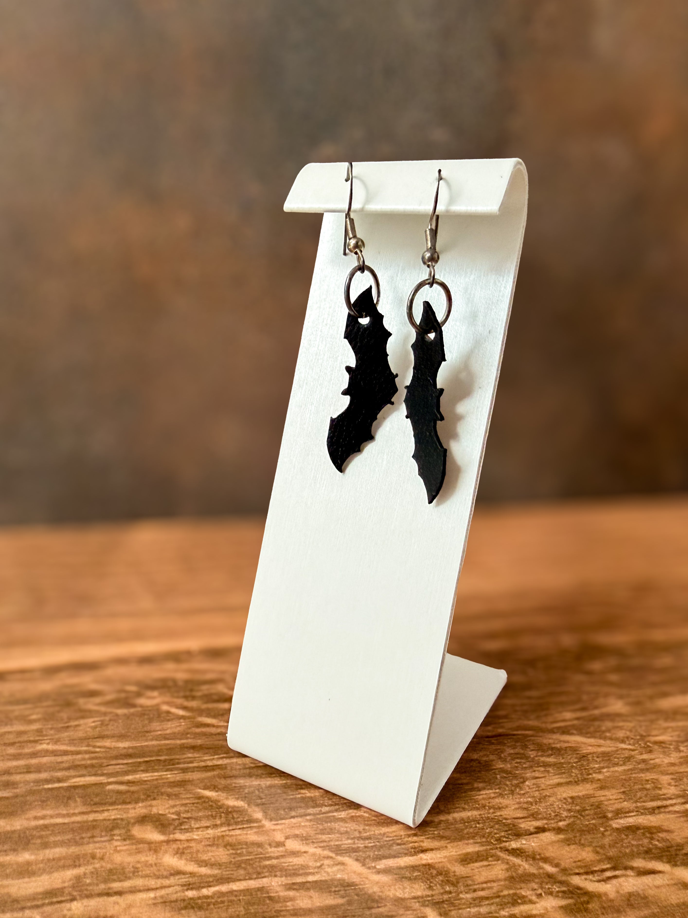 Leather Spooky Halloween Themed Earrings