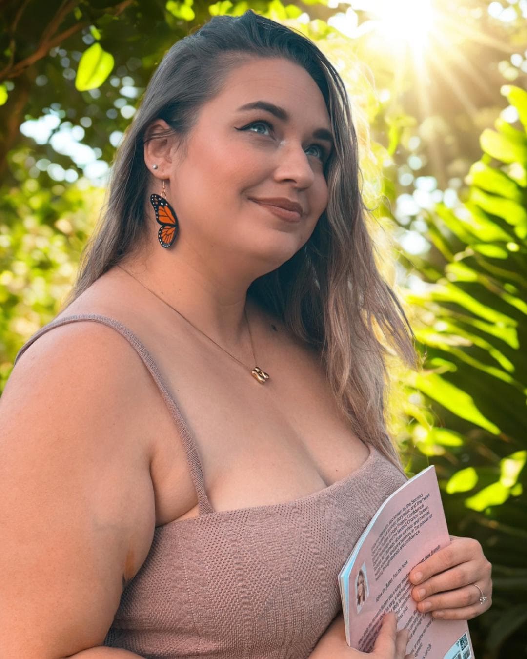 Leather Butterfly Wing Earrings