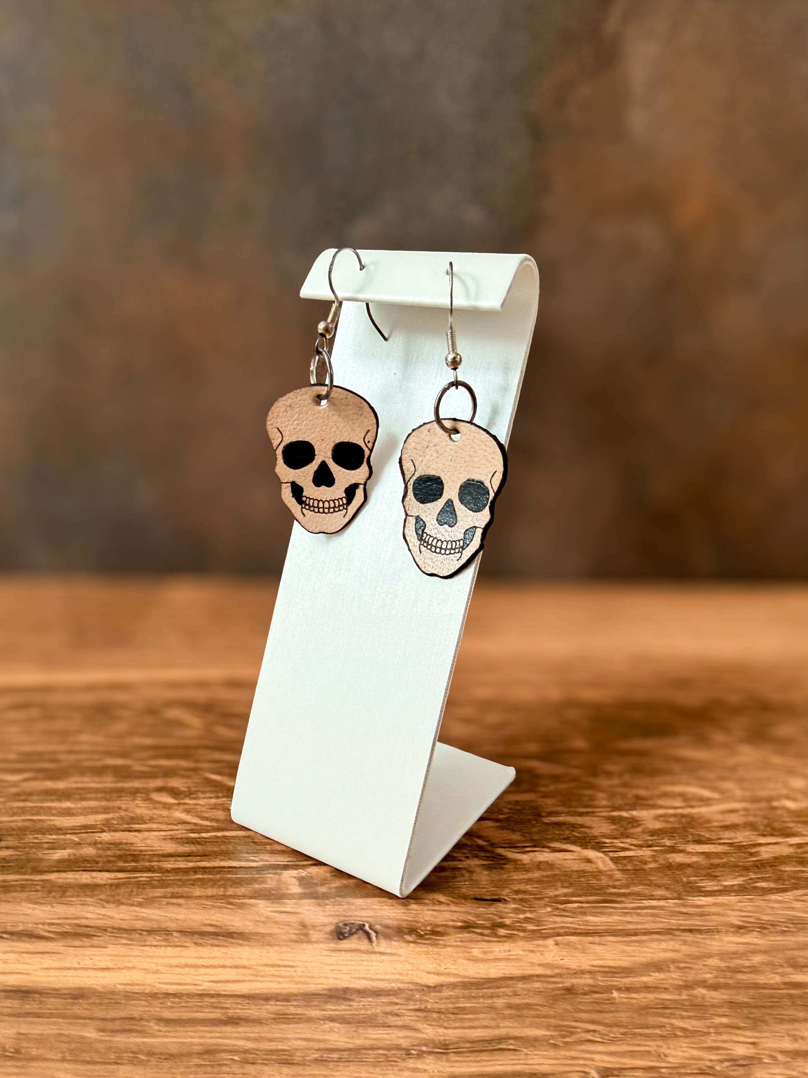 Leather Spooky Halloween Themed Earrings