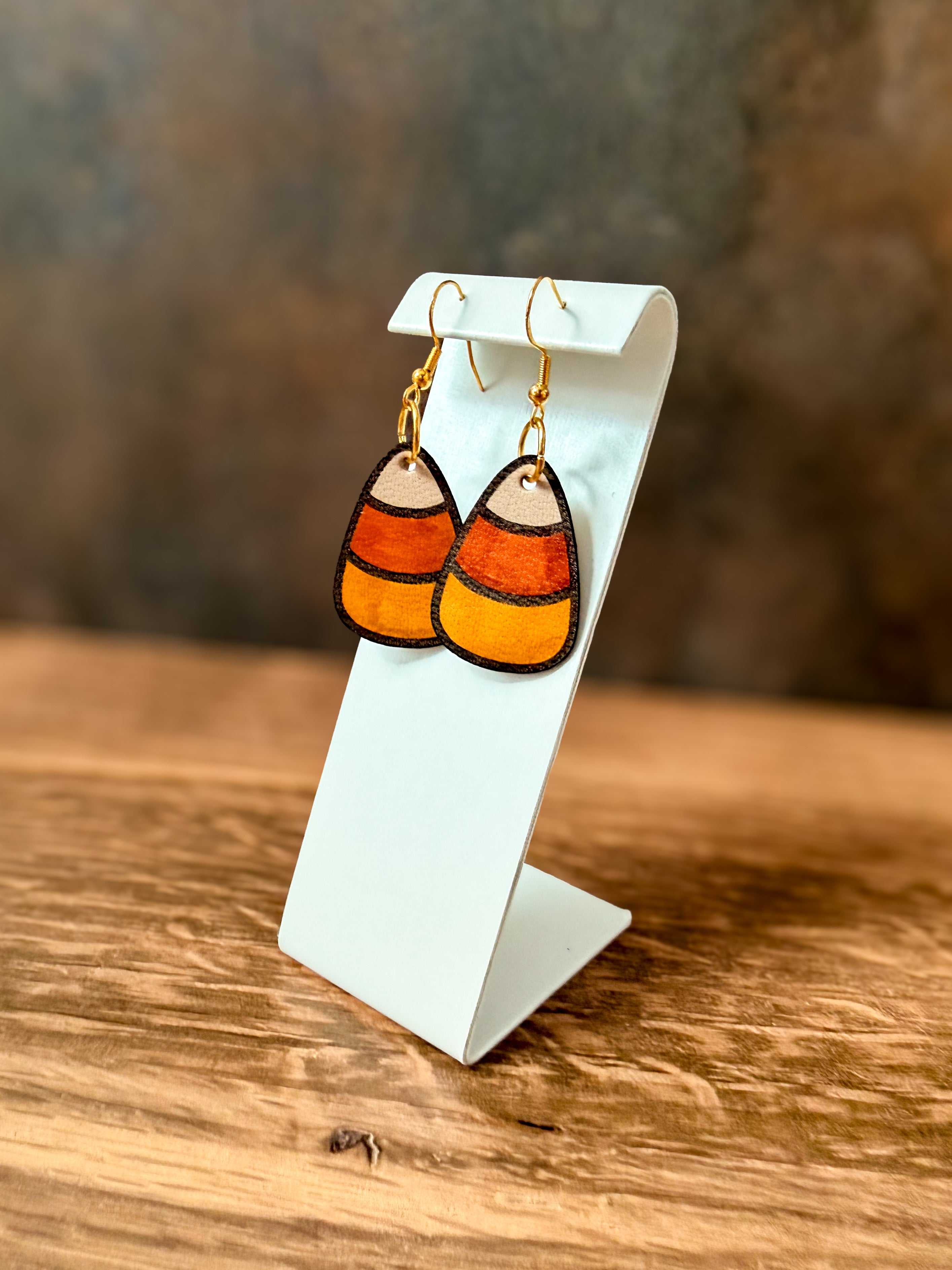 Leather Spooky Halloween Themed Earrings