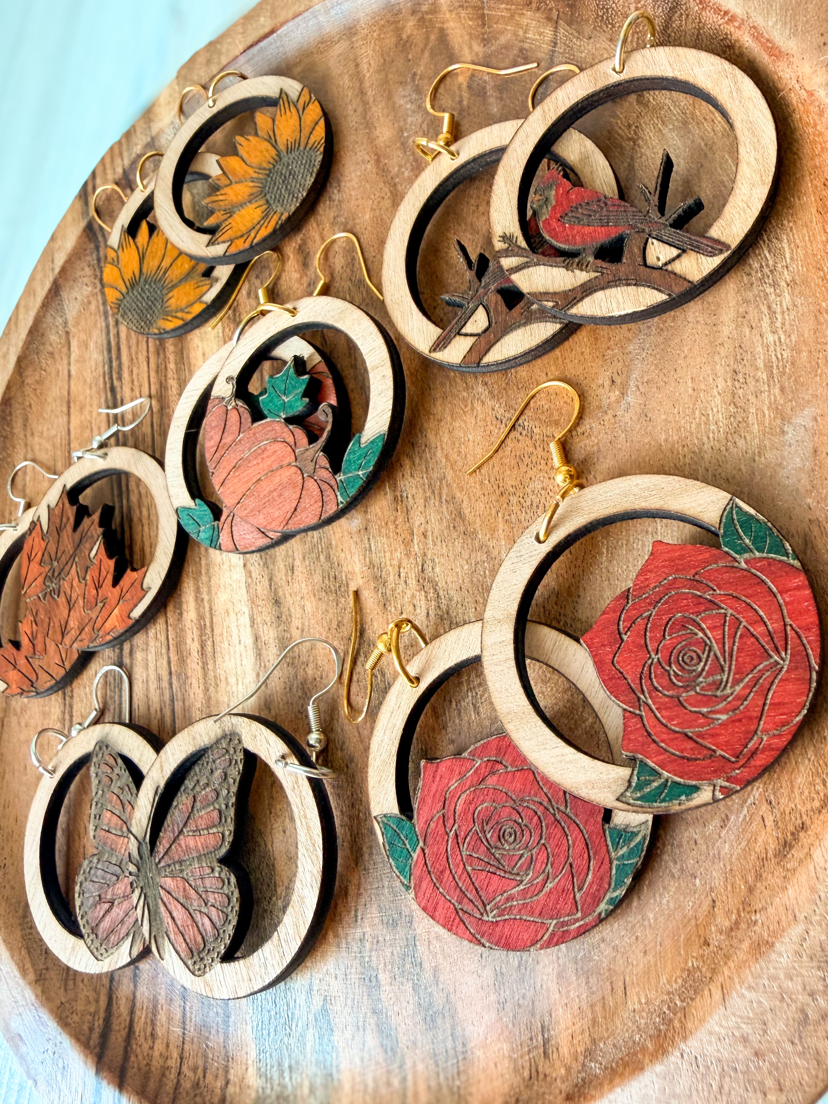 Handmade Wooden Earrings