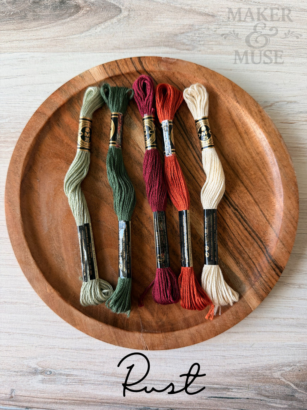 Leather and Embroidered Initial Ornaments