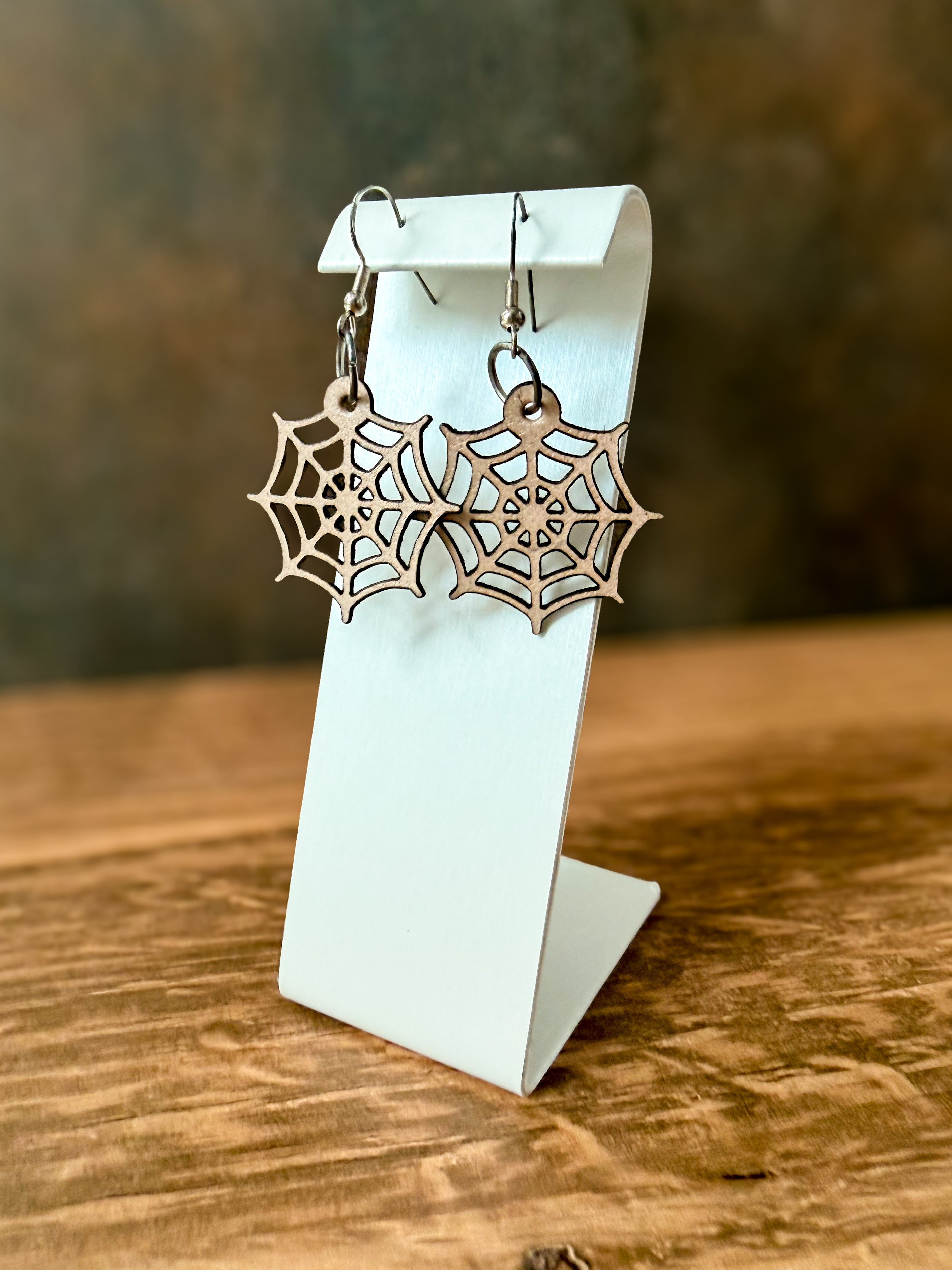 Leather Spooky Halloween Themed Earrings