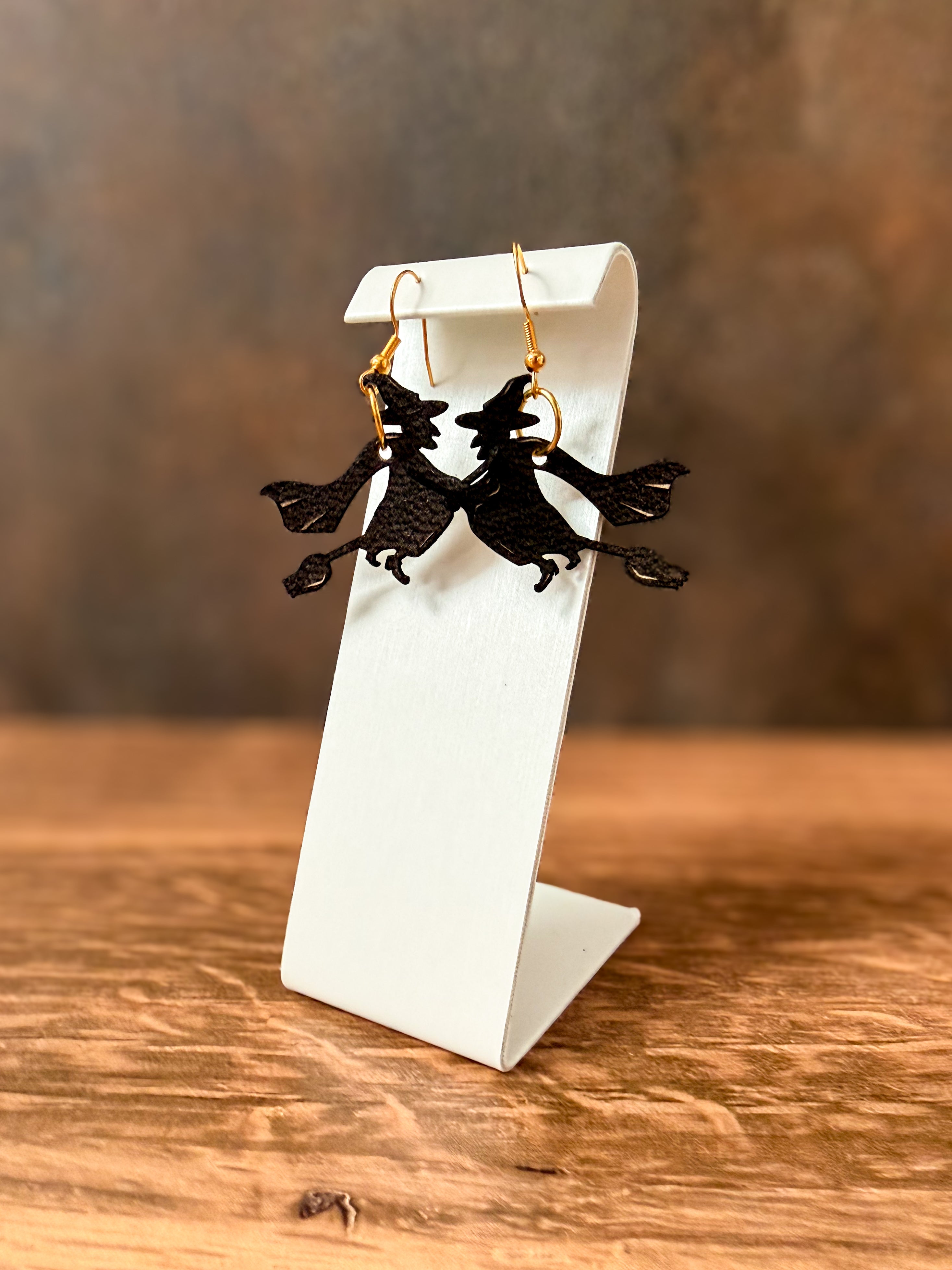 Leather Spooky Halloween Themed Earrings
