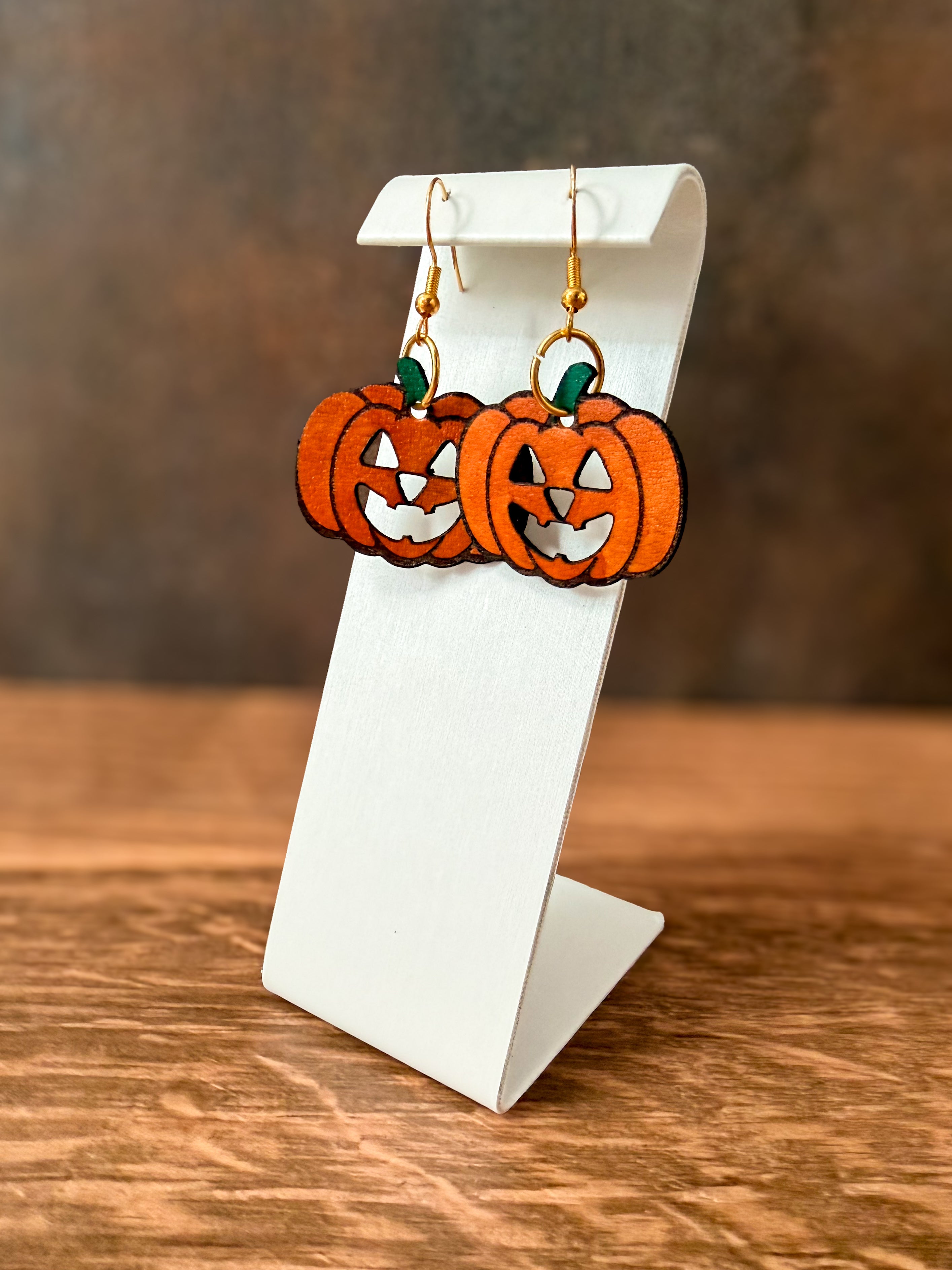 Leather Spooky Halloween Themed Earrings