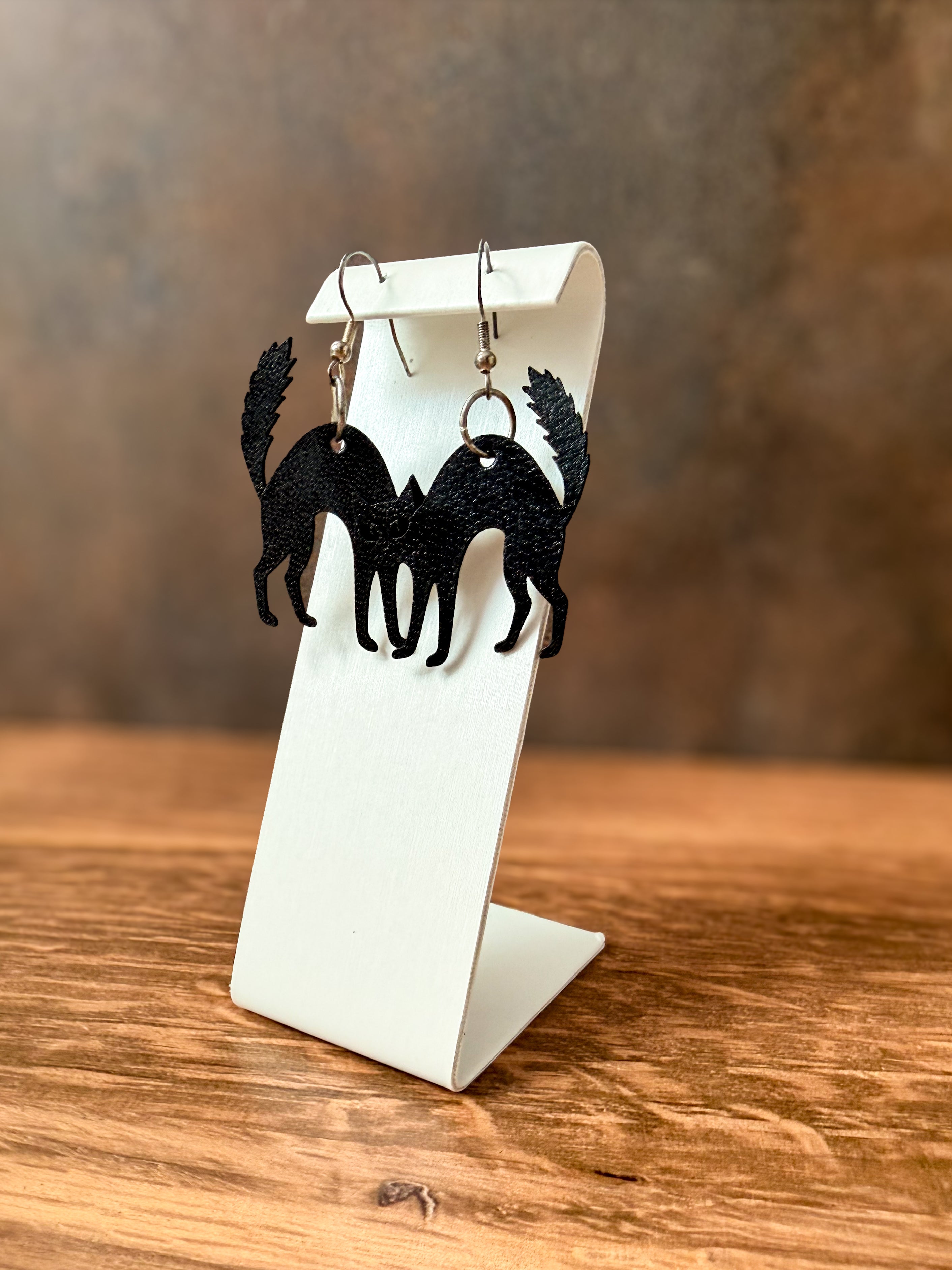 Leather Spooky Halloween Themed Earrings