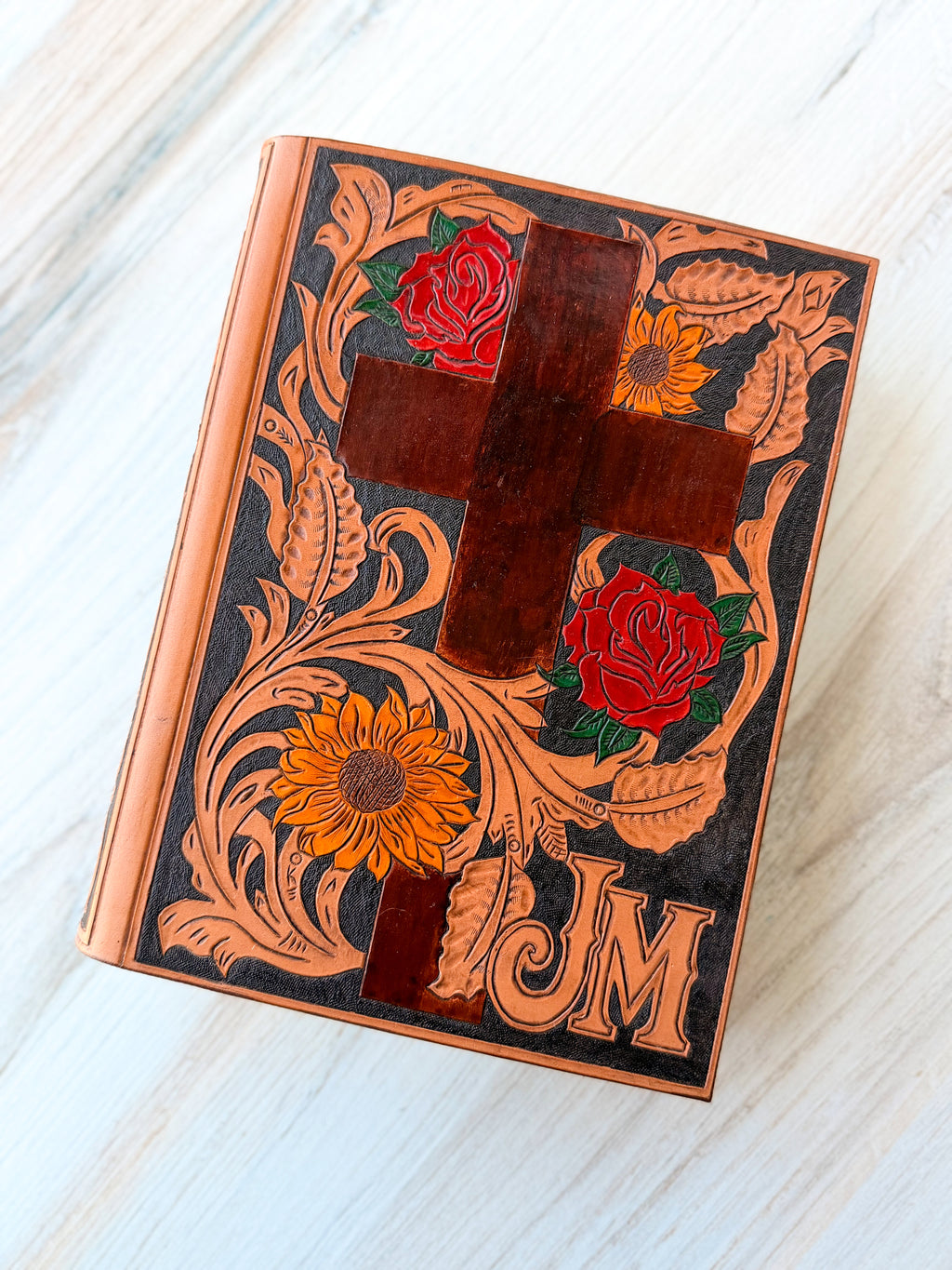 Sunflower & Rose Initial Bible