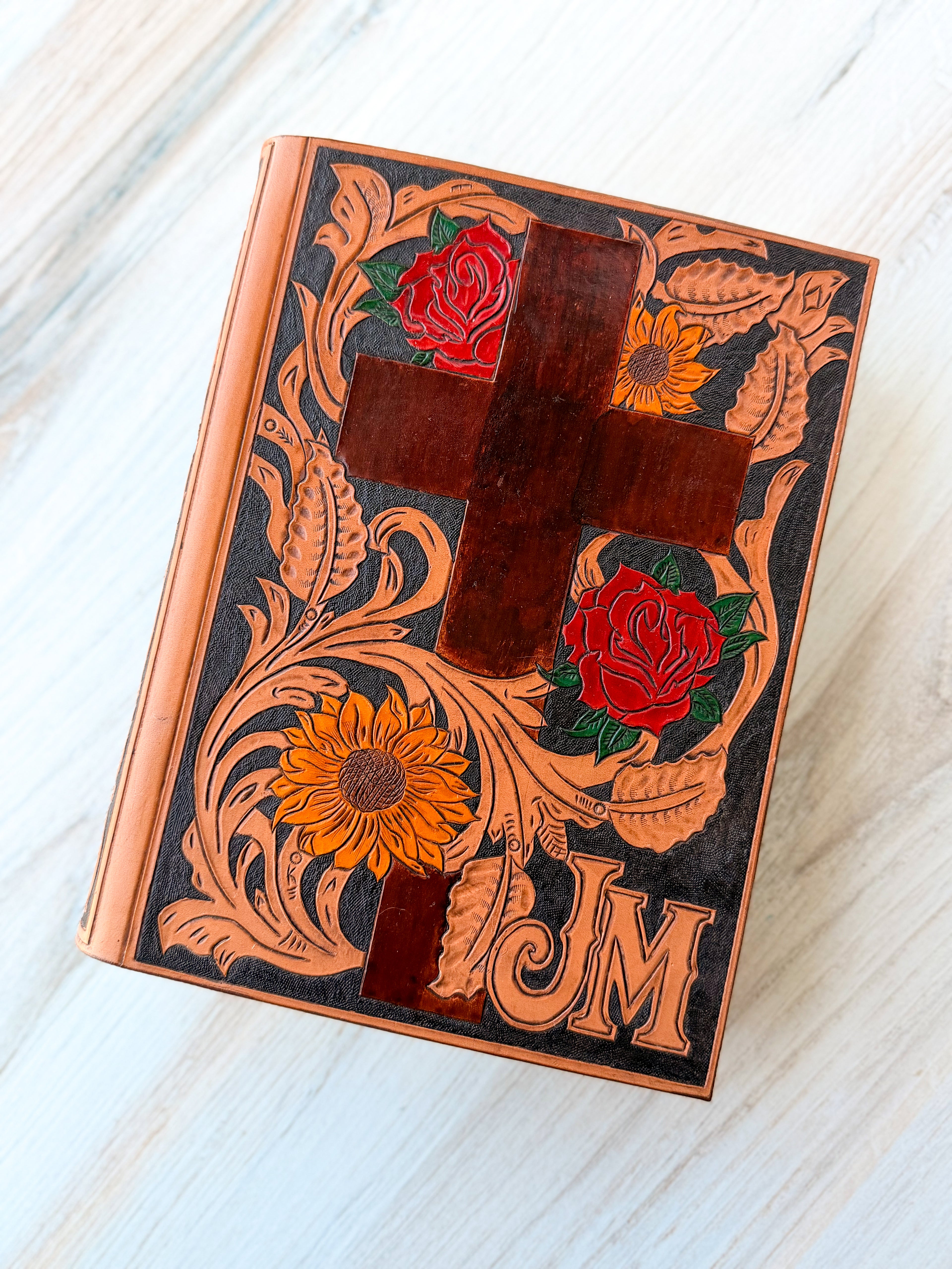 Sunflower & Rose Initial Bible
