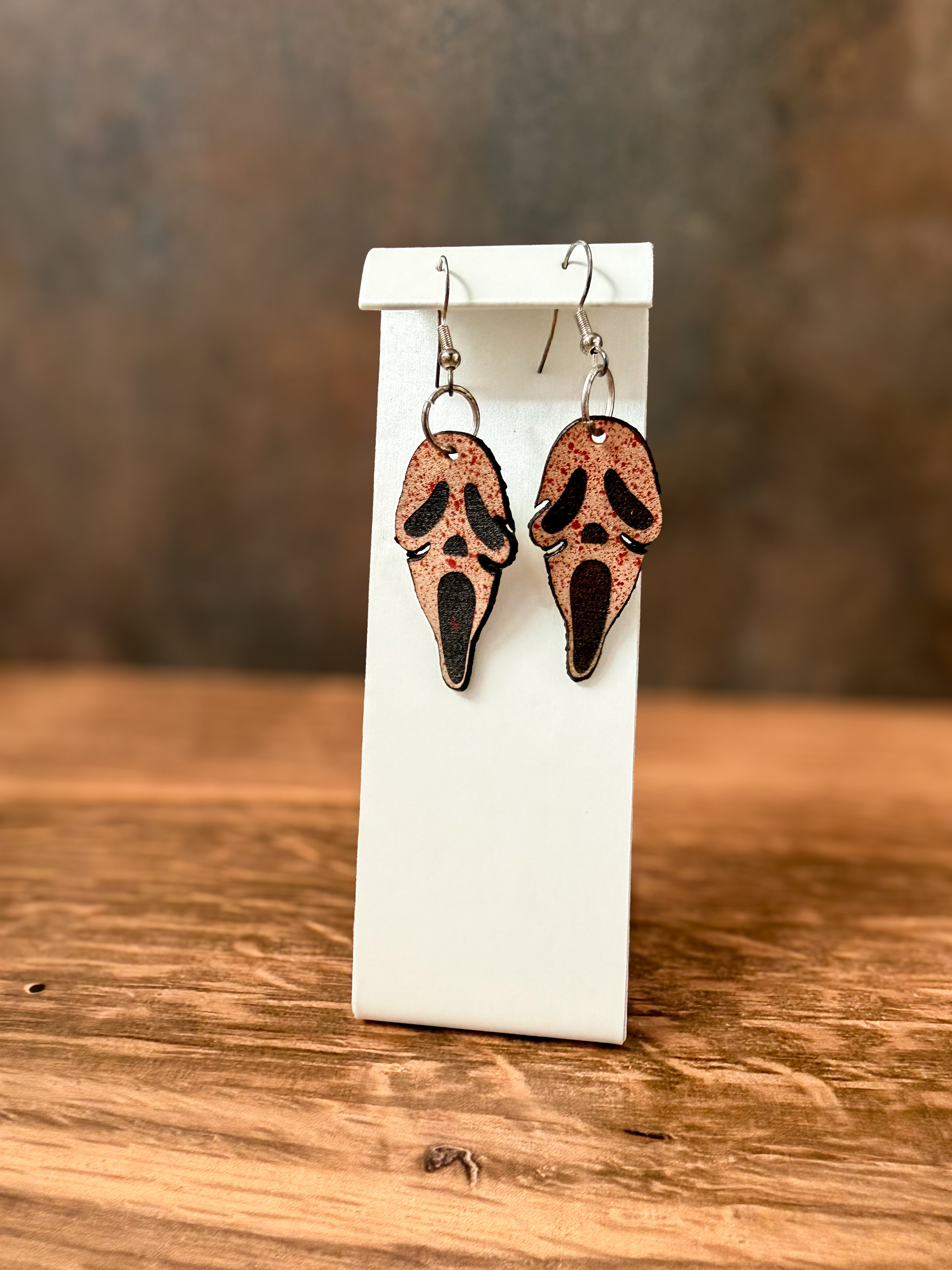 Leather Spooky Halloween Themed Earrings