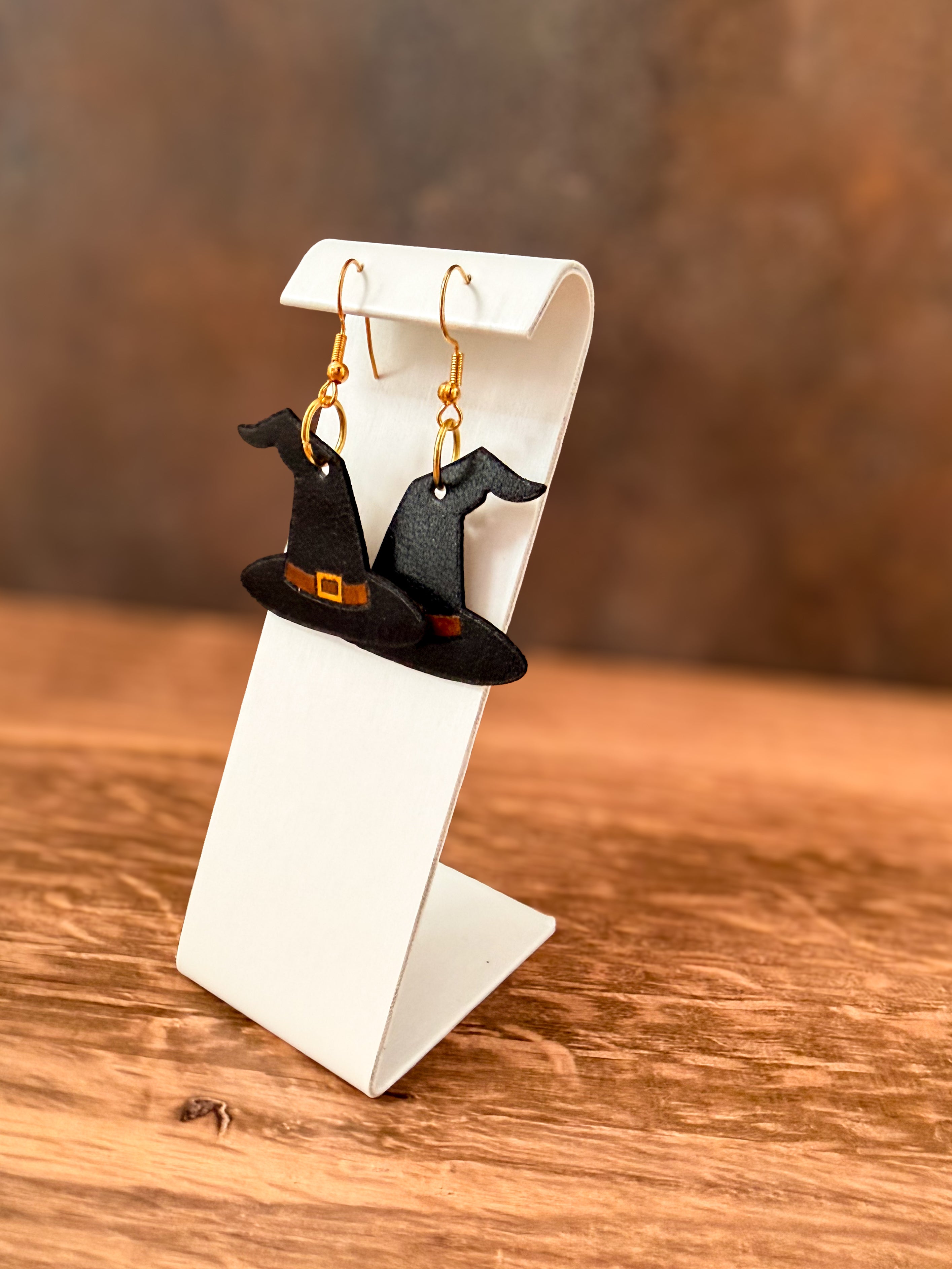 Leather Spooky Halloween Themed Earrings